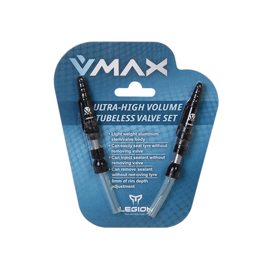 Legion W-Max Coppia Valvole Tubeless per Cerchi 13,5-21,5 mm alluminio